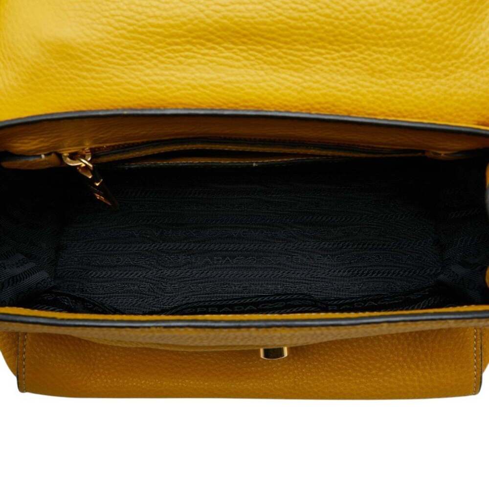 PRADA Yellow Leather Shoulder Bag - Picture 8 of 11